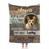 Customized Pet Memorial Blankets - Personalized Cozy Blanket with Pet Photo,Name and Year - A Meaning Gift For Pet Owners,Pet Lovers